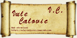 Vule Ćalović vizit kartica